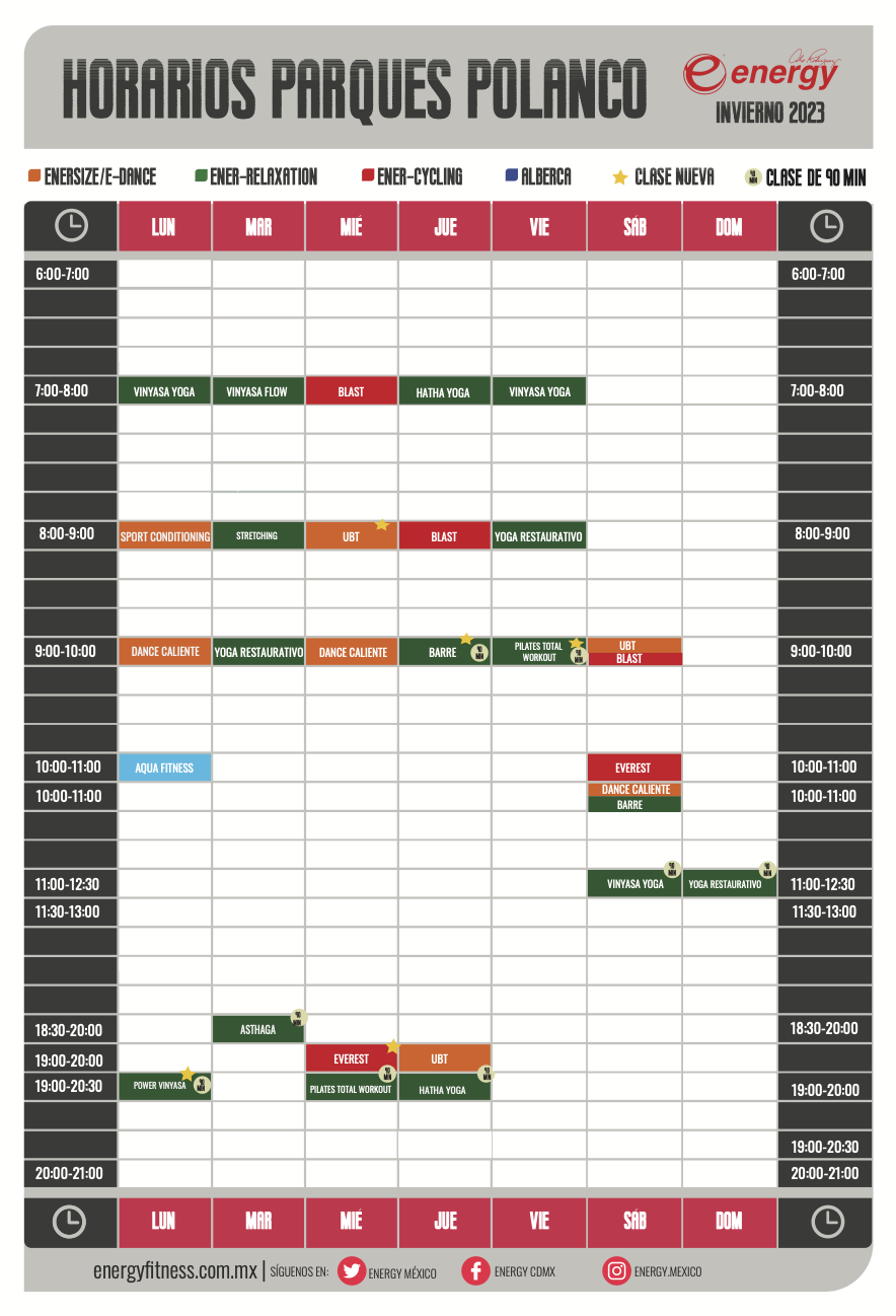 Horarios Parques Polanco